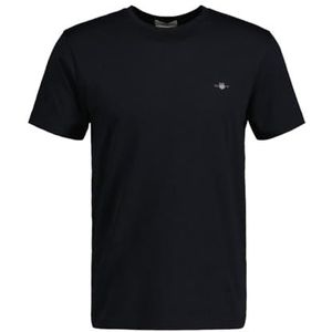 GANT Heren Slim Shield SS T-shirt, zwart, standaard, zwart, XXL