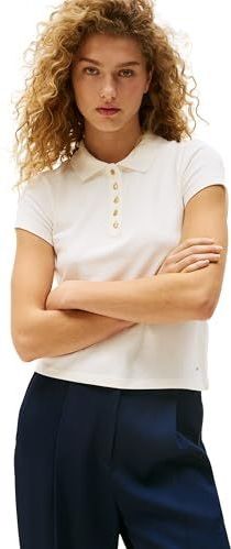 T-shirt - Effen - Katoen - Slanke Pasvorm - Kwartmouw