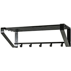 SIT Möbel Wandkapstok | 4 dubbele haken | acacia naturel | antiek zwart