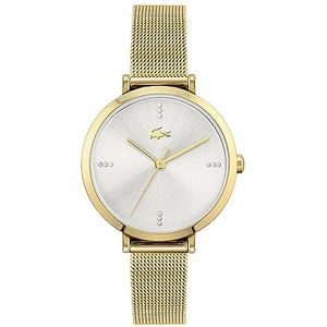 Lacoste Geneva analoog kwartshorloge voor dames, met mesh roestvrijstalen armband, goud/goud, Armband