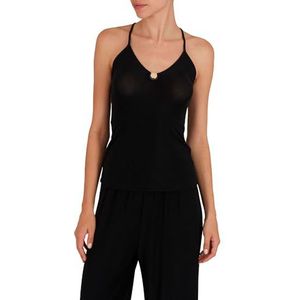 EMPORIO ARMANI Vrouw Lurex Uit Water Tank Zwart XS, Zwarte Lurex, XS
