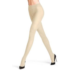 FALKE Dames Kousen Cross Knit W TI Katoen Wol Dik eenkleurig 1 Paar, Beige (Creme 2050), 38-40