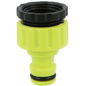 Amig - Adapter en verloopstuk voor kraanverbinding met slang | 1/2 inch en 3/4 inch | Snelle en eenvoudige verbinding voor waterslangen | ABS-kunststof | pistache groen