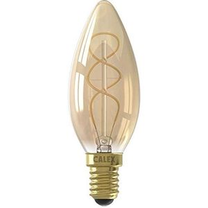 CALEX LED Lamp - E14 - Flexibel Filament Bulb - 4W Vintage Lichtbron - Dimbaar - Kaars Gloeilamp Titanium - Warm Wit licht