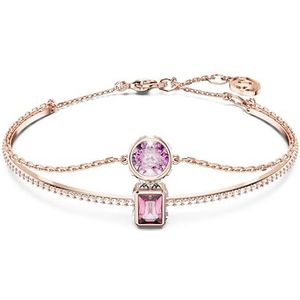 Swarovski Stilla Armband, Verschillende Slijpvormen, Roze, Roségoudkleurige Toplaag