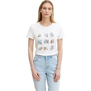 TOM TAILOR T-shirt voor dames, 12906 - Wool White, M