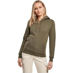 Miss Tee Dames hoodie Love Is Blind Love Is Cruel Hoody, casual hoodie met rugprint, regular fit, maten XS - 5XL, olijfgroen, S