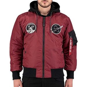 Alpha Industries MA-1 VF Kap Donkere Zijde Bommenwerperjas voor Mannen Burgundy