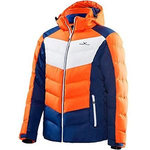 Black Crevice Heren ski-jack, oranje/blauw/wit, 60