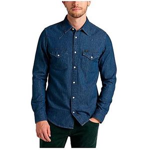 Lee - Western-Shirt - Denimblauw - 100% Katoen - Reguliere Fit