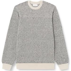 CASUAL FRIDAY Cfkarl Jaquard Crew Neck Gebreide trui voor heren, 114201/ecru, L