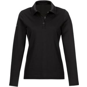 Trigema Poloshirt met lange mouwen voor, zwart, 3XL