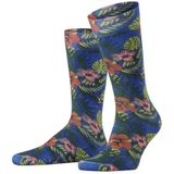 Burlington Heren Sokken Tropical M SO Katoen Gedessineerd 1 Paar, Blauw (Deep Blue 6046), 40-46