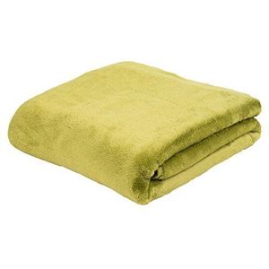 Gözze - Premium Cashmere Feel Cuddly Woonkamer Deken/Gooien, 500 g/m², 220 x 240 cm - Lime Green