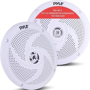 Pyle - Marine Speakers - Buitenspeakers - Wit - Waterdicht - 100 Watt - 1 Paar