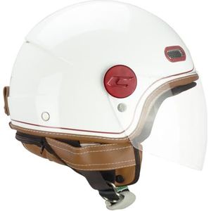Cgm - 191v Pix - Motorhelm - Vintage - Bruin Eco-Lederen Details