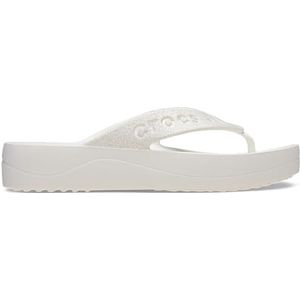 Crocs Baya Plateau Teenslippers voor dames, Wit, 41/42 EU