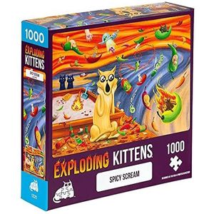 Exploding Kittens Puzzel - Spicy Screem - 1000 stukjes - Engels - voor Volwassenen