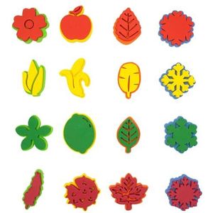 Sodertex Stempelset voor 4 seizoenen, 5 cm, 16 stuks, verschillende kleuren, creatief boek L741000, bruin, oranje, geel, groen, 5 cm