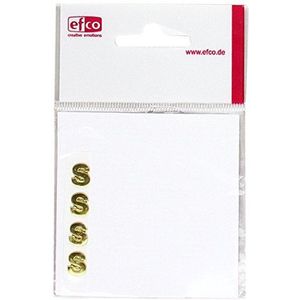 EFCO Wax Decoration Letter S 8 mm 4 stuks Goud Briljant