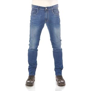 Replay Anbass Powerstretch denim jeans voor heren, 0072 Donkerblauw, 27W x 32L