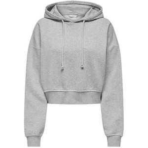 ONLY Dames Onlsweat Life L/S Hoodie SWT Cropped Hoodie, lichtgrijs gem., 3XL