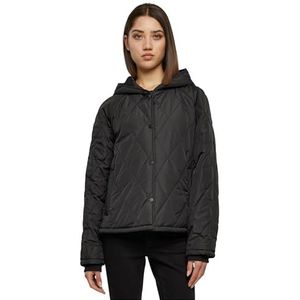 Urban Classics Dames Jas Dames Oversized Diamond Quilted Hooded Jacket zwart XXL, zwart, XXL