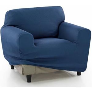 Sofakover® Super elastisch bankhoes voor 1-zits, exclusief design, ademend, comfortabel en duurzaam, eenvoudig aan te brengen, afmetingen 70-110 cm, blauw