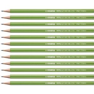 Milieuvriendelijk grafietpotlood - STABILO GREENgraph -12 stuks - hardheid HB