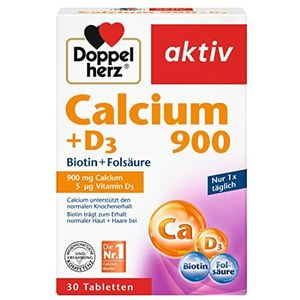 Dubbel hart Calcium 900 + D3 + Biotine - 3-pack (3 x 30 tabletten)