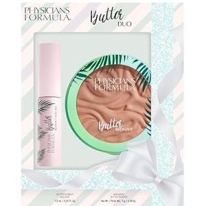 Physicians Formula Butter Duo Set, Make-up Set met Bronzing Powder en Volume and Length Black Mascara, Verrijkte Formules met Amazonian Butters voor een Stralende, Zijdezachte Huid en Gevoede Wimpers