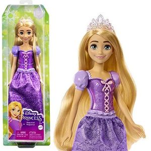 Mattel Disney Prinsessenspeelgoed, Rapunzel Beweegbare Modepop met Glinsterende Kleding en Accessoires Geïnspireerd op de Disney Film, Cadeaus voor Kinderen HLW03