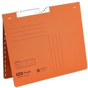 ELBA 100560097 pendelmappen 50 stuks karton commerciële nieting en sleufstansen van 250 g/m² manila-karton oranje