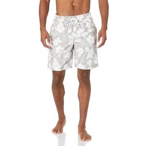 Amazon Essentials Heren Zwembroek van 23cm met Gaasvoering, Zakken en Trekkoordsluiting, grijs, 41-43