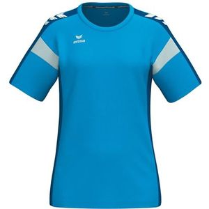 Erima Dames Celebrate 125 Functioneel T-shirt (1082515), Curacao/New Royal, 44