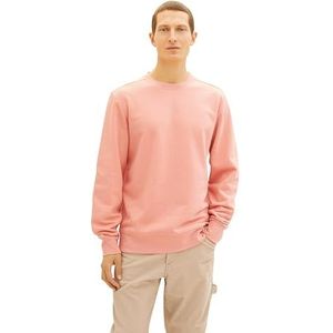 TOM TAILOR Sweatshirt voor heren, 12642 - Hazy Coral Rose, L