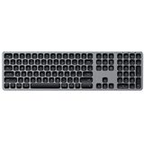 SATECHI Aluminium Bluetooth-Toetsenbord met Numeriek Toetsenblok – voor MacBook Pro/Air M2/M1, iPad Pro/Air M2/M1, Mac Mini M2, iMac M1 QWERTY-Indeling (VS) Engels