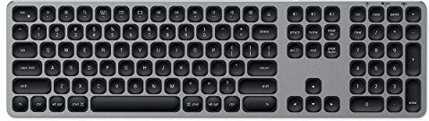 SATECHI Aluminium Bluetooth-Toetsenbord met Numeriek Toetsenblok – voor MacBook Pro/Air M2/M1, iPad Pro/Air M2/M1, Mac Mini M2, iMac M1 QWERTY-Indeling (VS) Engels