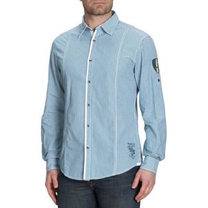 ESPRIT Heren overhemden/vrije tijd gestreept O30981