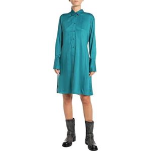 Replay Midi hemdjurk voor dames van viscose, 181 Peacock, XS