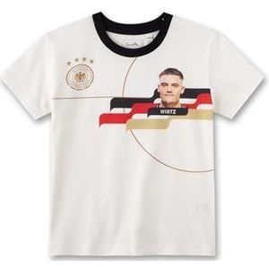 Sanetta DFB-fanshirt Wirtz Off-White | Hoogwaardig en gezellig katoenen shirt voor meisjes en jongens. Kinderkleding, beige, 104