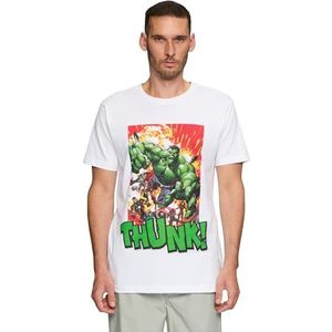 Merchcode Heren T-shirt Avengers Explosion Tee, regular fit, katoen 100%, S, wit, S