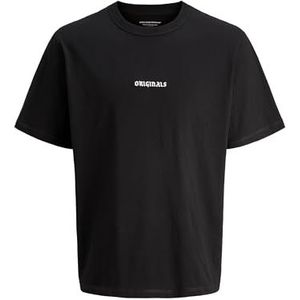 JACK & JONES - Shirt - Zwart/Wit - Katoen - Halve Mouw