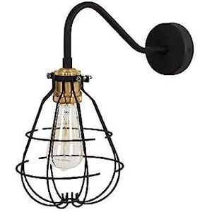Moira Lighting W28 Wandlamp, zwart/vintage