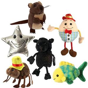 The Puppet Company - Vingerpoppen - Kinderliedjes Set van 6 PC002040 Bruin