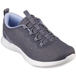Skechers Dampschuim LITE, houtskool gaas/lichtblauwe trim, 2 UK, Houtskool Mesh Lichtblauwe Trim, 35 EU