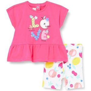Chicco 2-delige set: T-shirt en leggings met Pinocchietto, pasgeborene, Donker Roze, 3 Maanden
