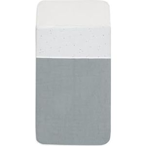 Jollein Bedlaken kinderbed, Twinkling, zeegroen, 120 x 150 cm, 100% katoen, Oeko-Tex-gecertificeerd