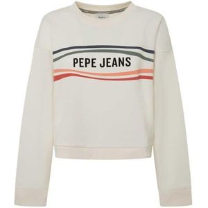 Pepe Jeans Edeline sweatshirt voor dames, Wit (Mousse Wit), M