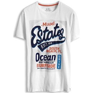 edc by ESPRIT heren T-shirt met print - slim fit 064CC2K010